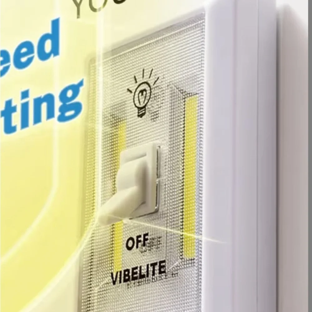 COB LED Light Switch Night Light Battery Operated Stick On Lamp